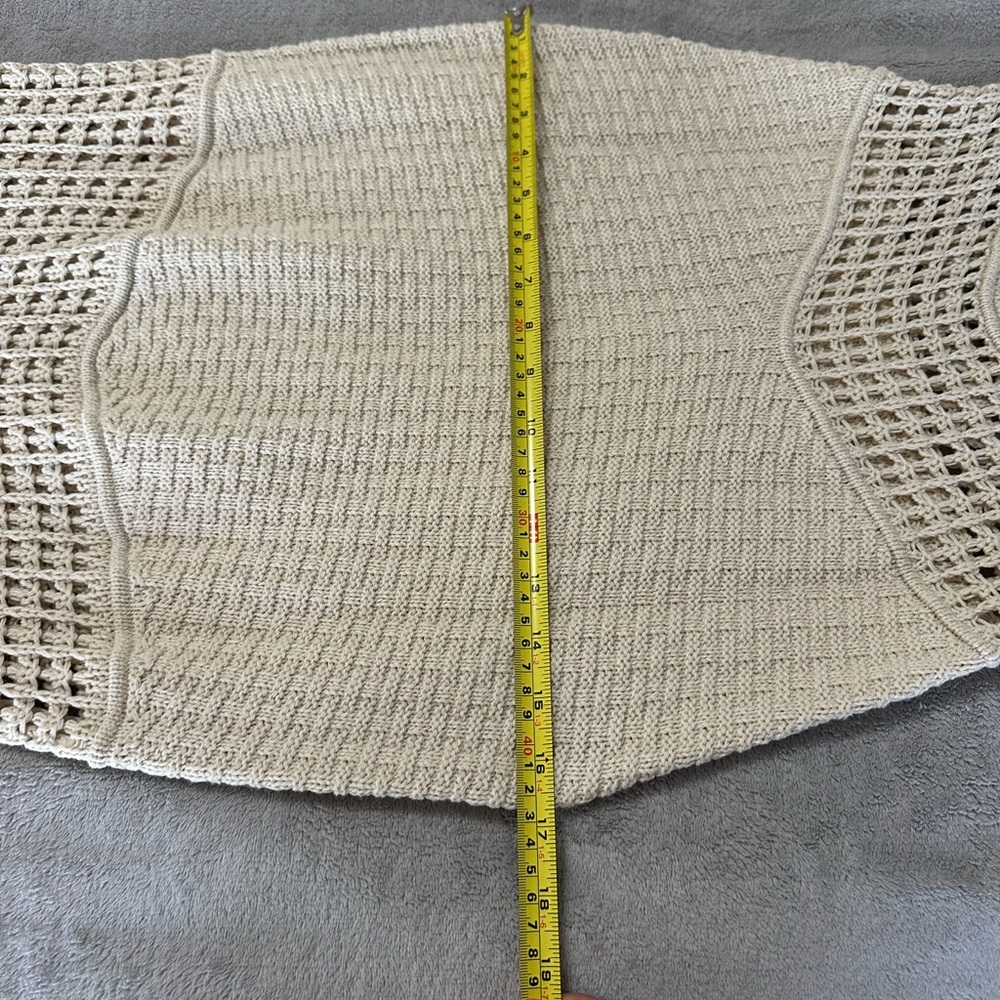 Zara Chic Beige Crochet Dress with Fringe. New - Picture 11 of 14